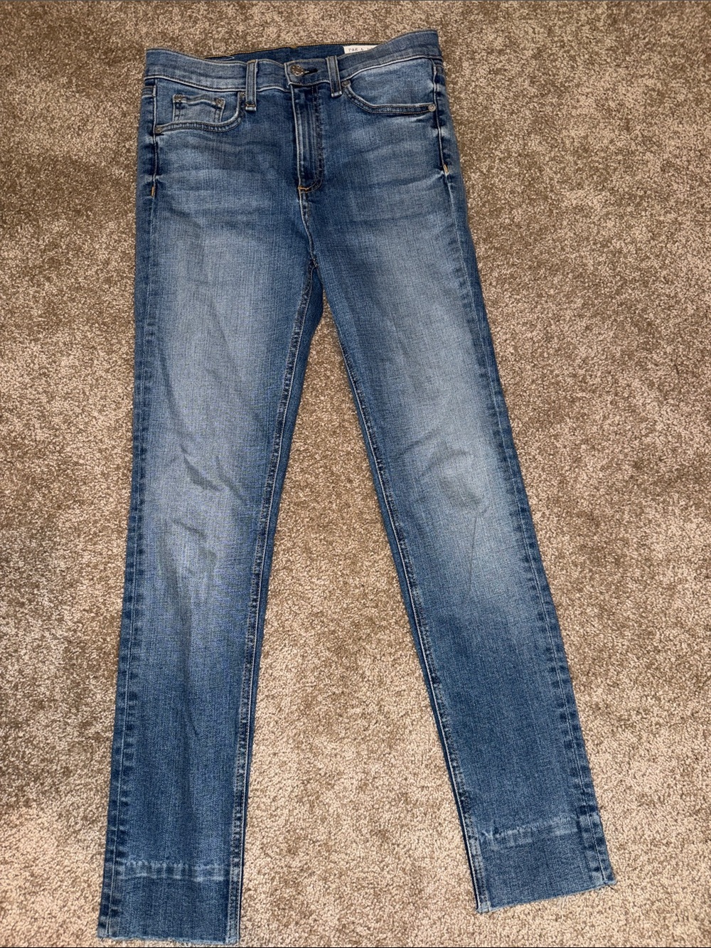 rag & bone High Rise Ankle Skinny Medium Blue Jeans - size 28